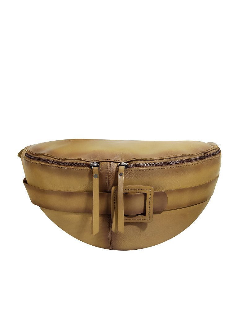 TASCHENDIEB Leder Gürteltasche Rosaliegasse 6 gelb