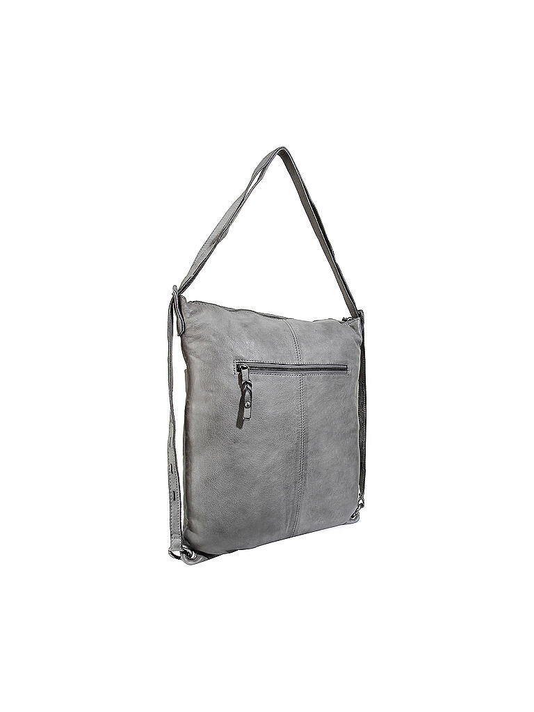 TASCHENDIEB | Leder Rucksack Kohlmarkt 3 | grau