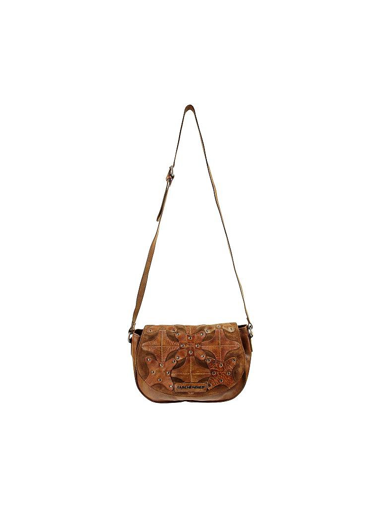TASCHENDIEB | Ledertasche "Patchwork" | braun