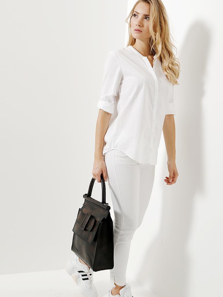 TASCHENDIEB | Ledertasche - Shopper "Annagasse" | grau