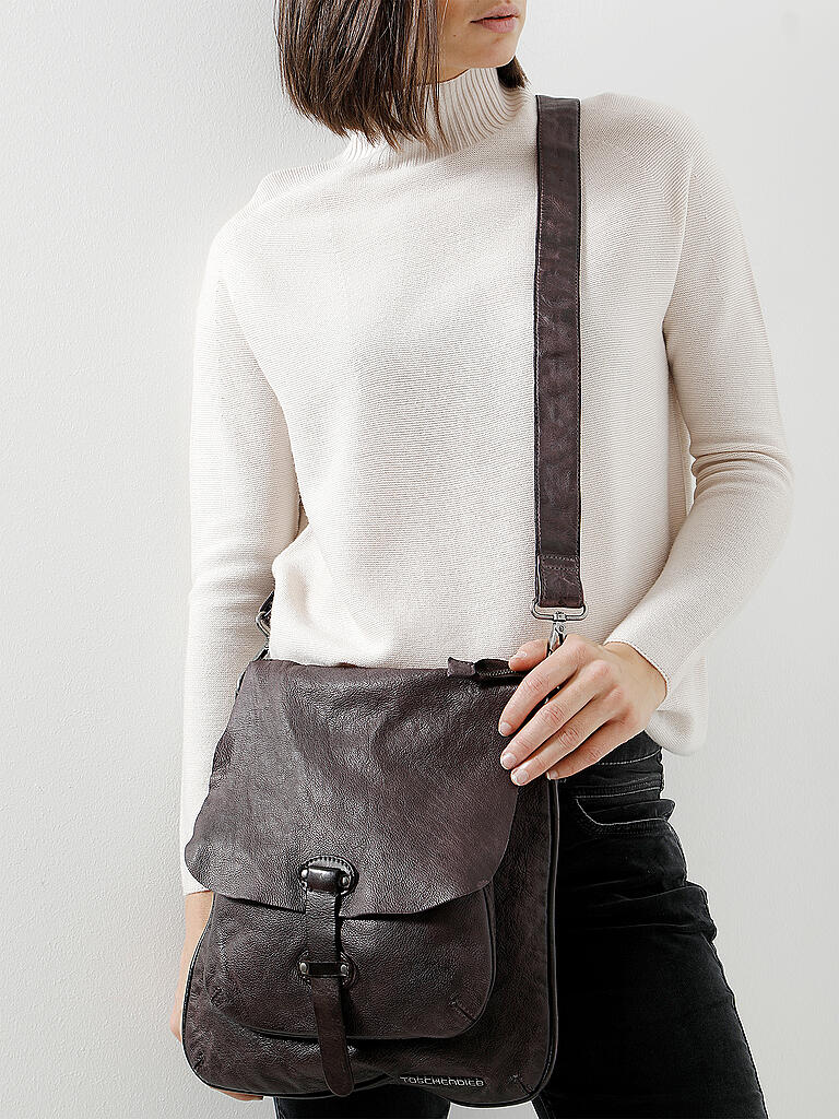 TASCHENDIEB | Ledertasche - Umhängetasche " Kohlmarkt1 " | braun