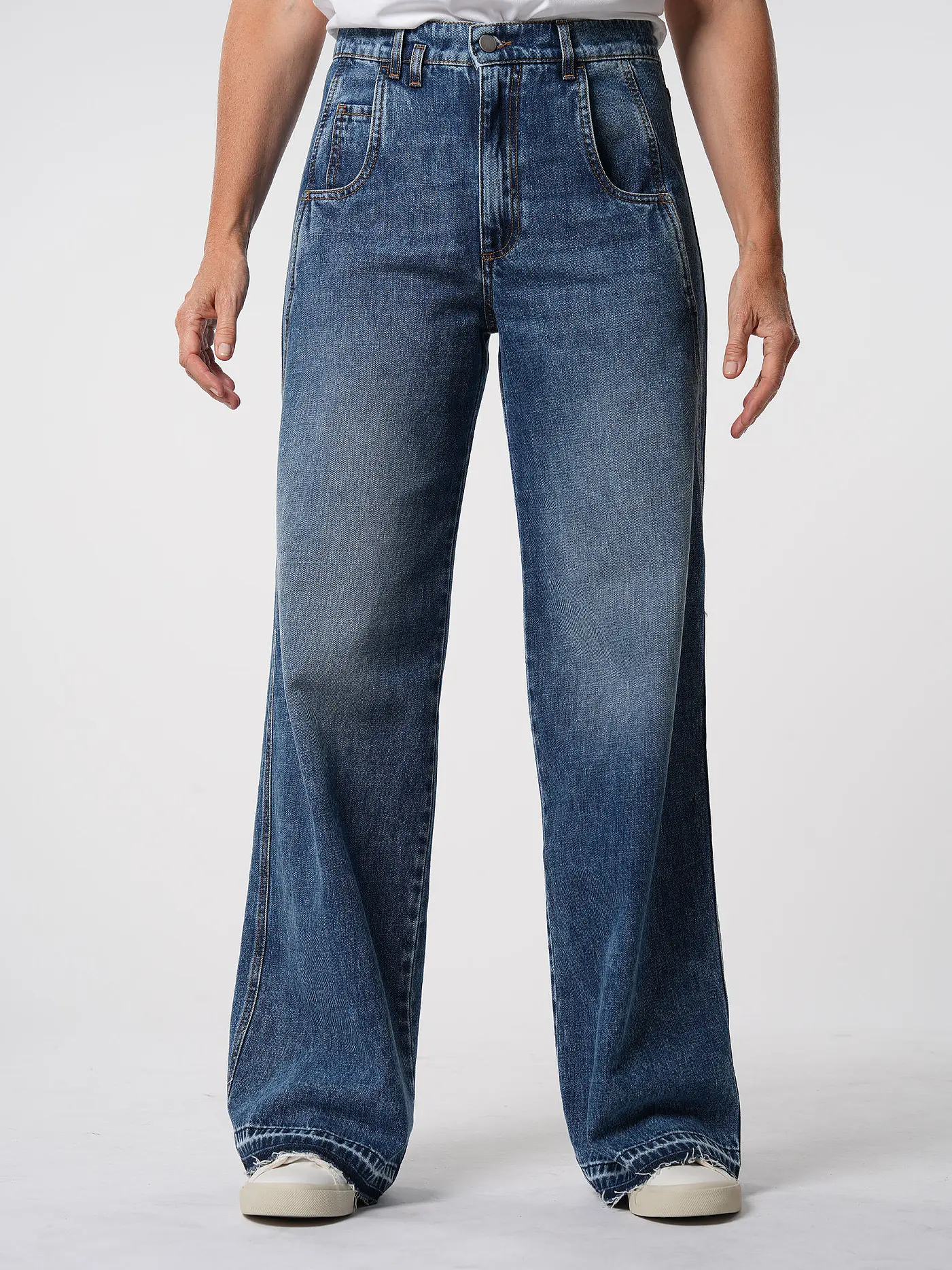 TELA | Jeans Wide Leg TABACCO | blau