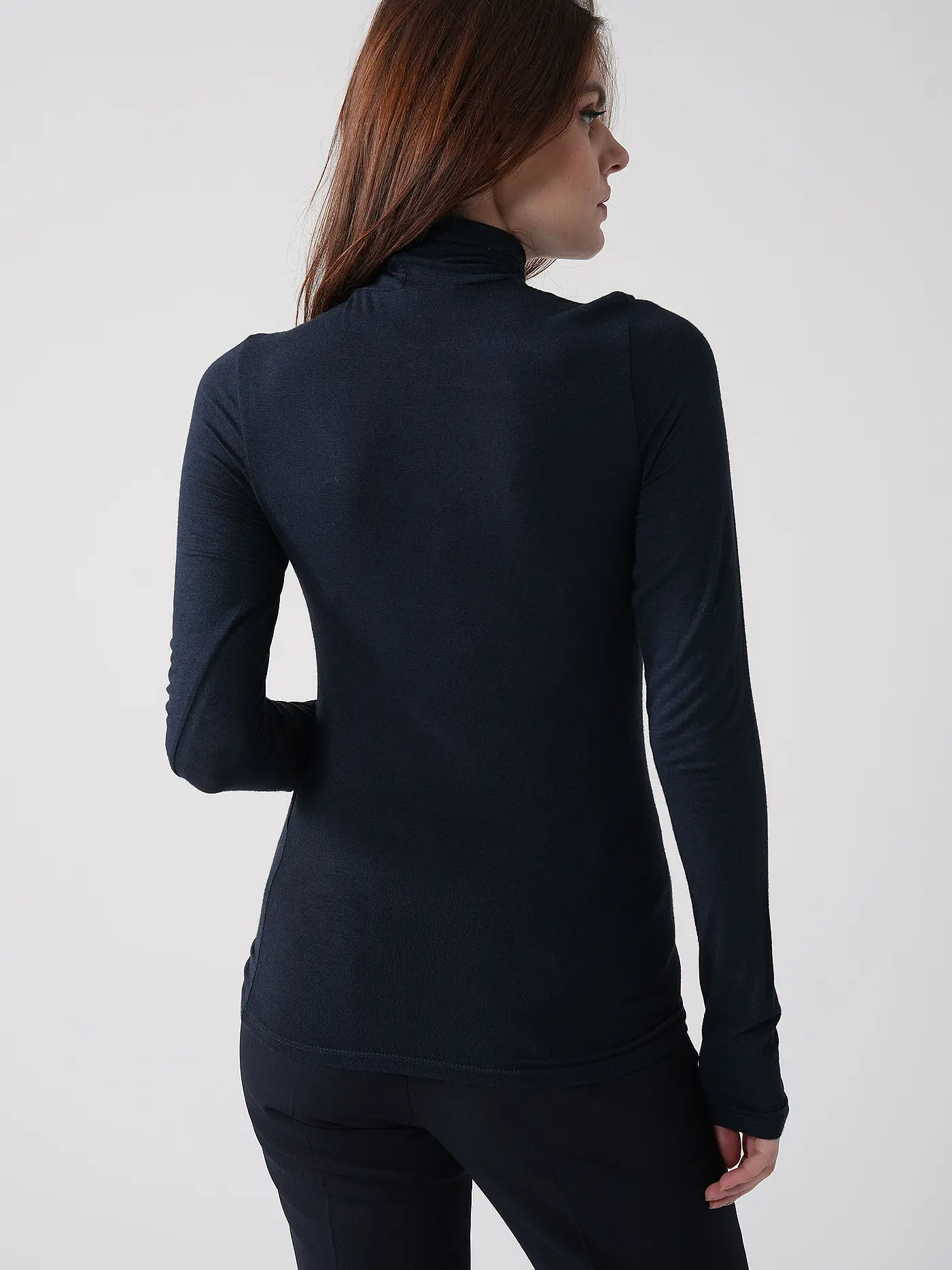 TELA | Rollkragenshirt MATHILDE | dunkelblau