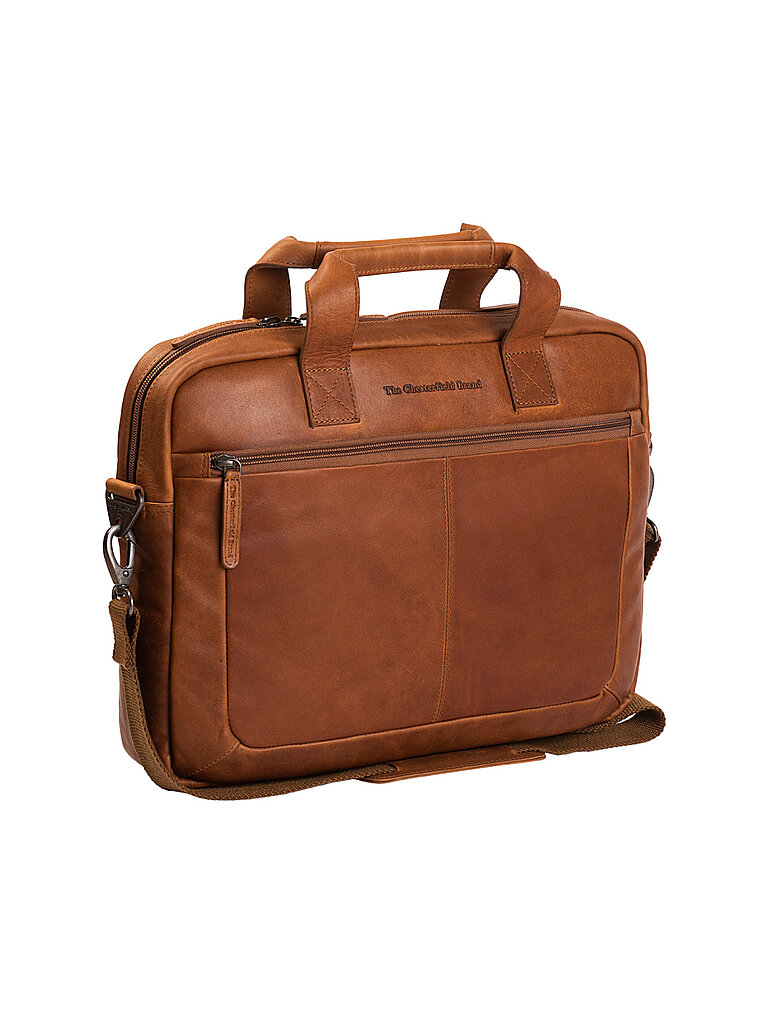 Wax Pull Up Calvi Aktentasche Leder 40 cm Laptopfach cognac