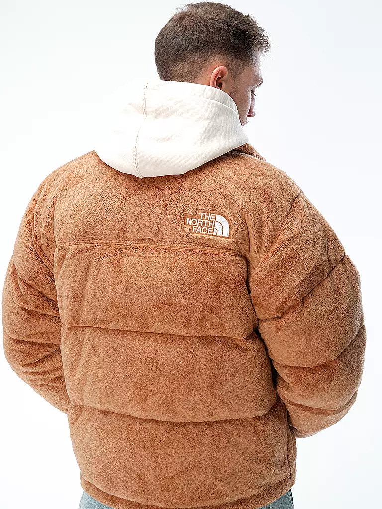 THE NORTH FACE | Daunensteppjacke in Felloptik NUPTSE | schwarz