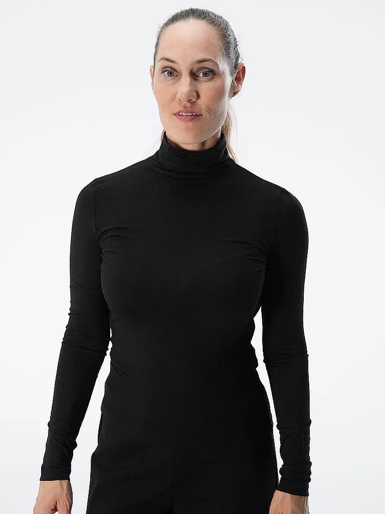 THINKING MU | Rollkragenshirt HERTIGE  | schwarz