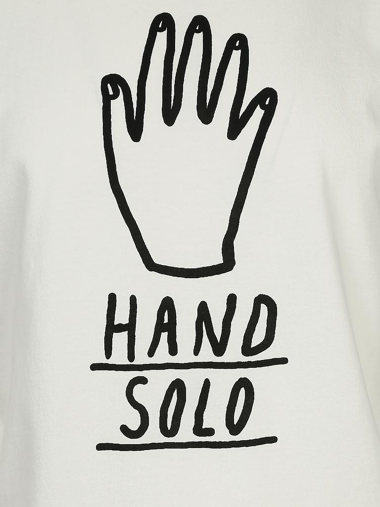 THINKING MU | T-Shirt "Hand Solo" | weiß