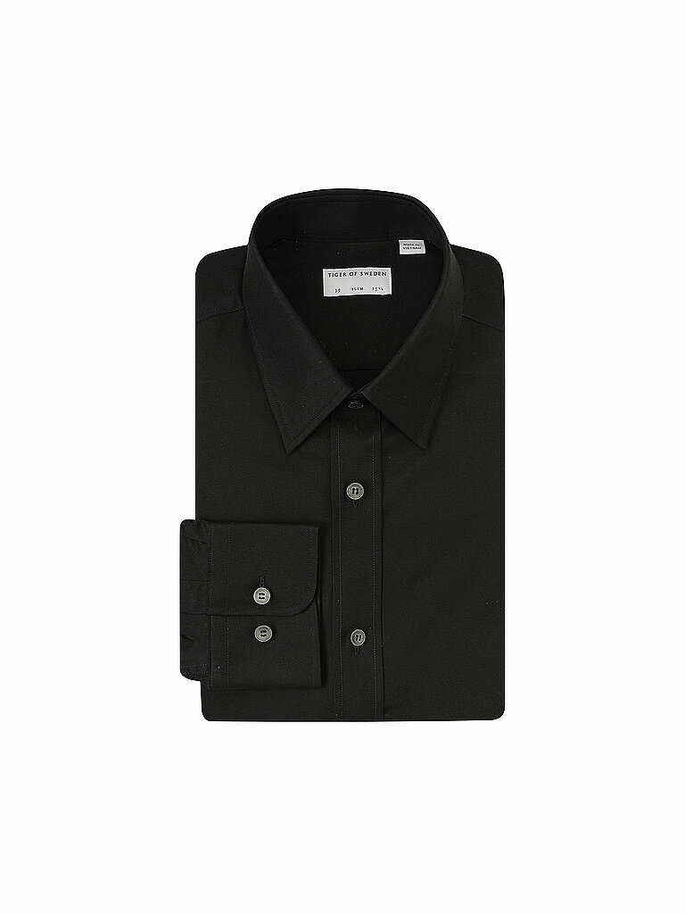 TIGER OF SWEDEN Hemd Slim Fit ADLEY C schwarz | 37