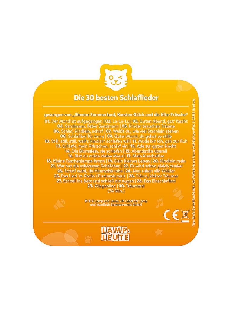 TIGERBOX | Tigercard - Die 30 besten Schlaflieder | transparent