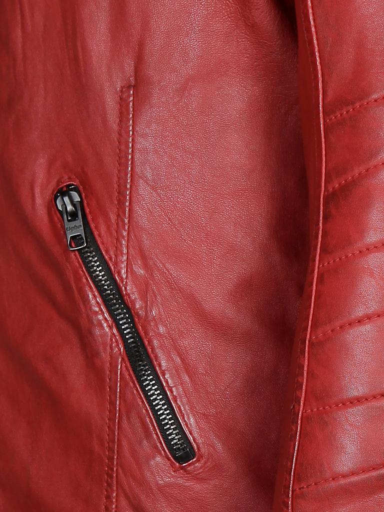 TIGHA | Lederjacke "Samson" | rot