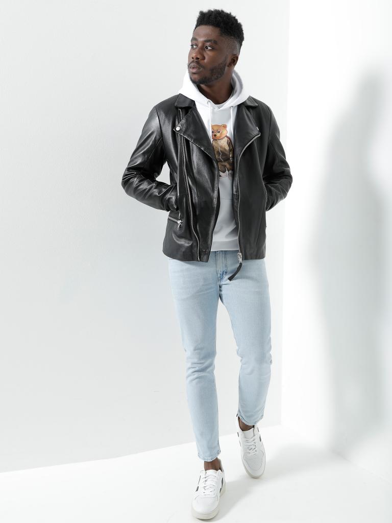 TIGHA | Lederjacke "Younes" | schwarz