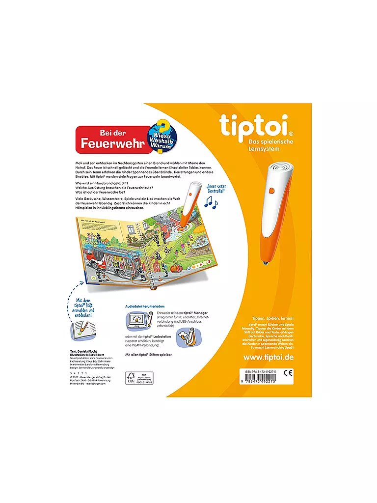 TIPTOI Buch - Tiptoi Wieso Weshalb Warum - Bei Der Feuerwehr Keine Farbe