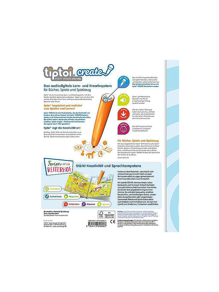 TIPTOI | tiptoi® CREATE Ferien auf dem Reiterhof | keine Farbe