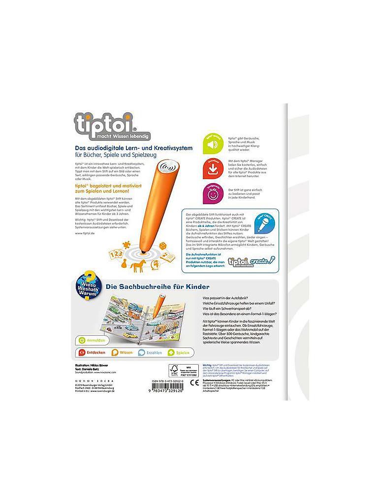TIPTOI | tiptoi® Die Welt der Fahrzeuge | keine Farbe