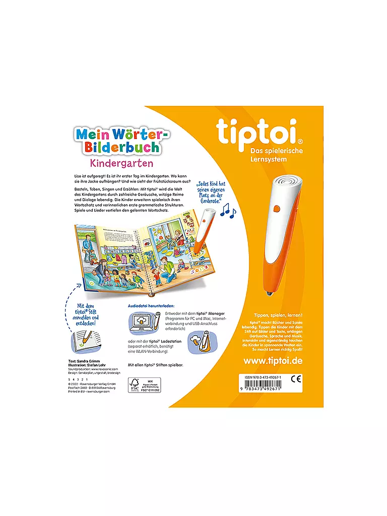 TIPTOI | tiptoi® Mein Wörter-Bilderbuch Kindergarten | keine Farbe