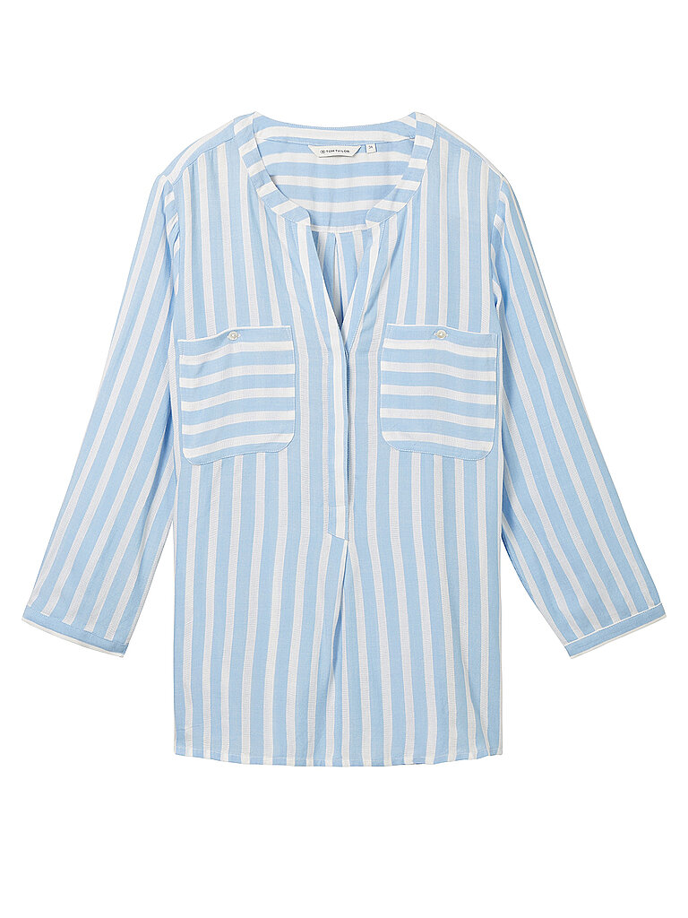 Gestreiftes Viskose-Tunika-Bluse für Damen Tom Tailor