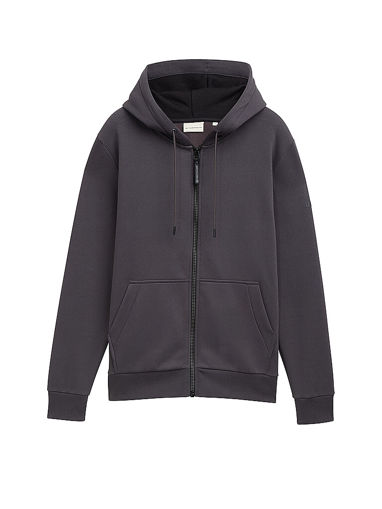 TOM TAILOR Sweatjacke grau | L