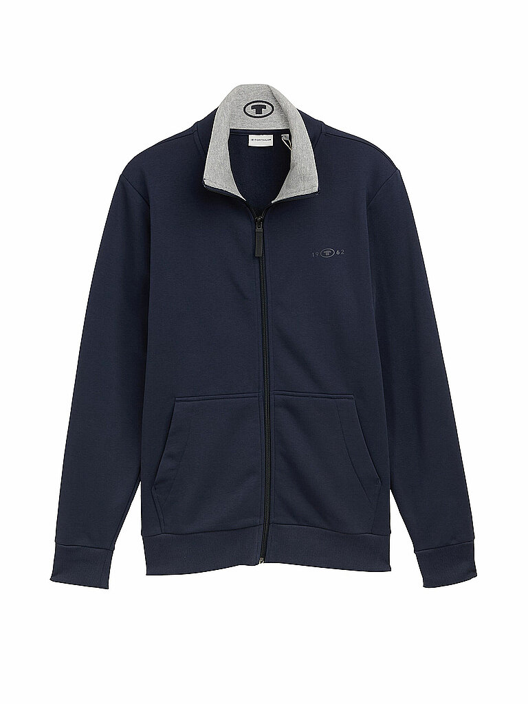 Regular Fit Sweatjacke mit Stehkragen und gummiertem Logo-Print