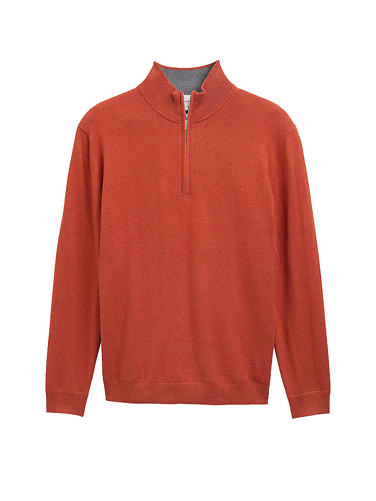TOM TAILOR Troyer Pullover  orange | XXL