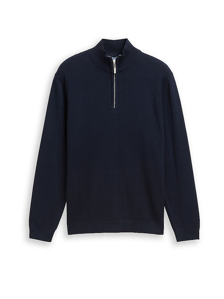 TOM TAILOR Troyer Pullover  blau | L
