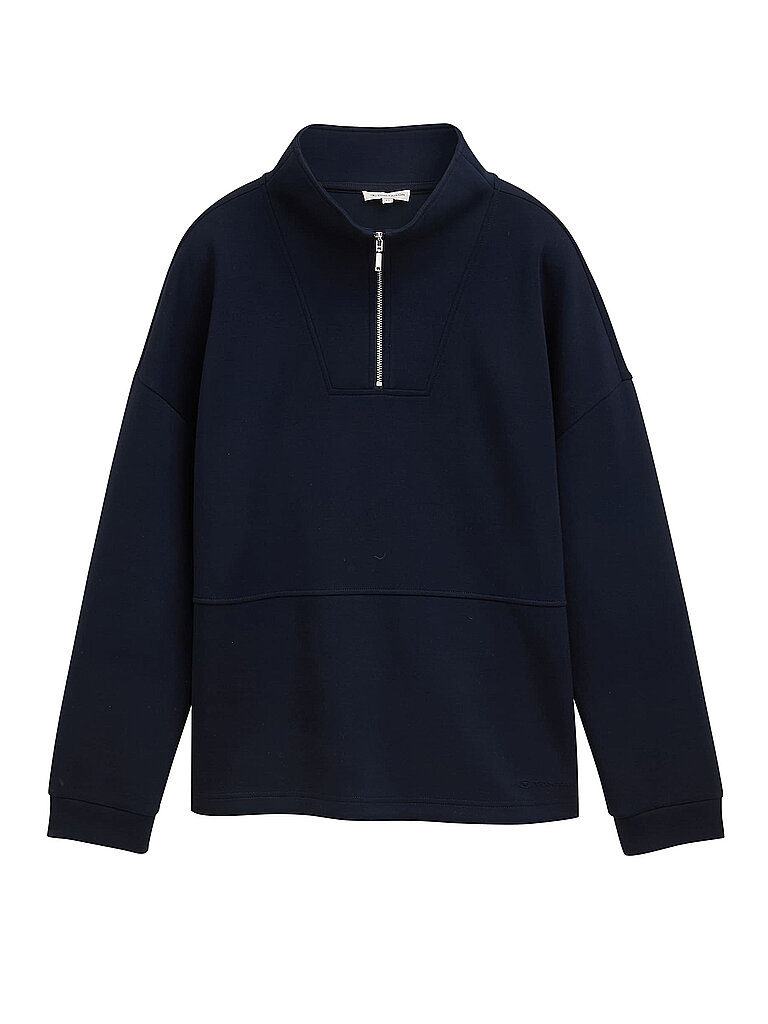Sweatshirt mit Reißverschlusskragen, Damen Tom Tailor
