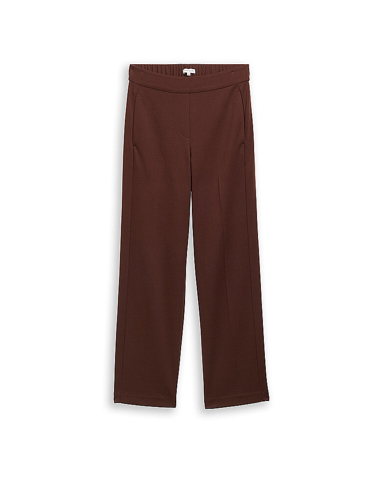 Gerade Hose mit elastischem Bund und Falten am Bein Damen Tom Tailor