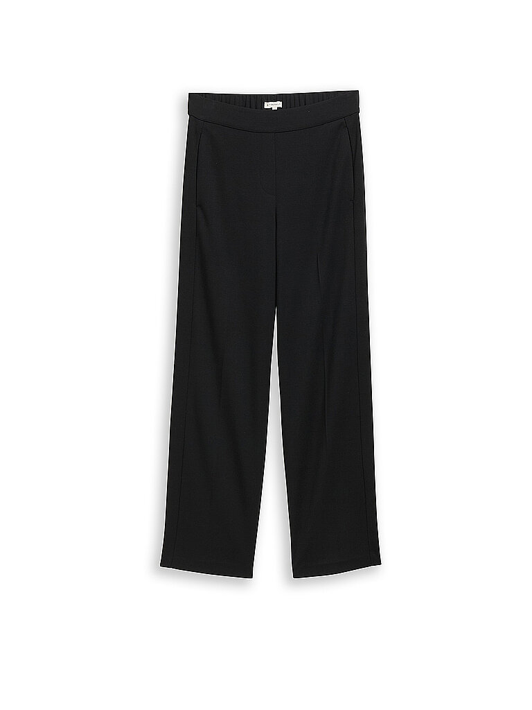 Gerade Hose mit elastischem Bund und Falten am Bein Damen Tom Tailor