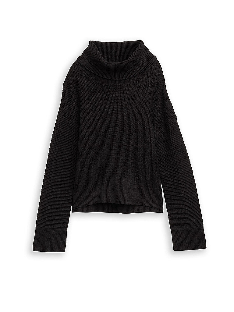 TOM TAILOR Rollkragenpullover Oversized Fit schwarz | XL
