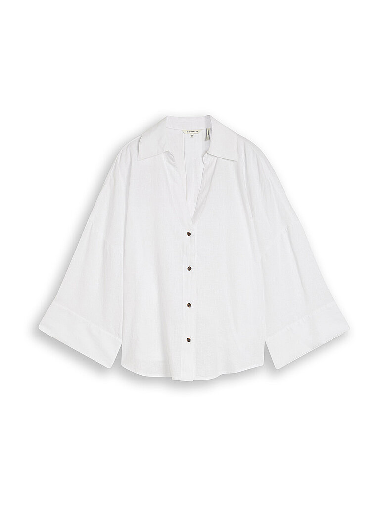 Lockere Longarm-Bluse aus Leinen für Damen Tom Tailor