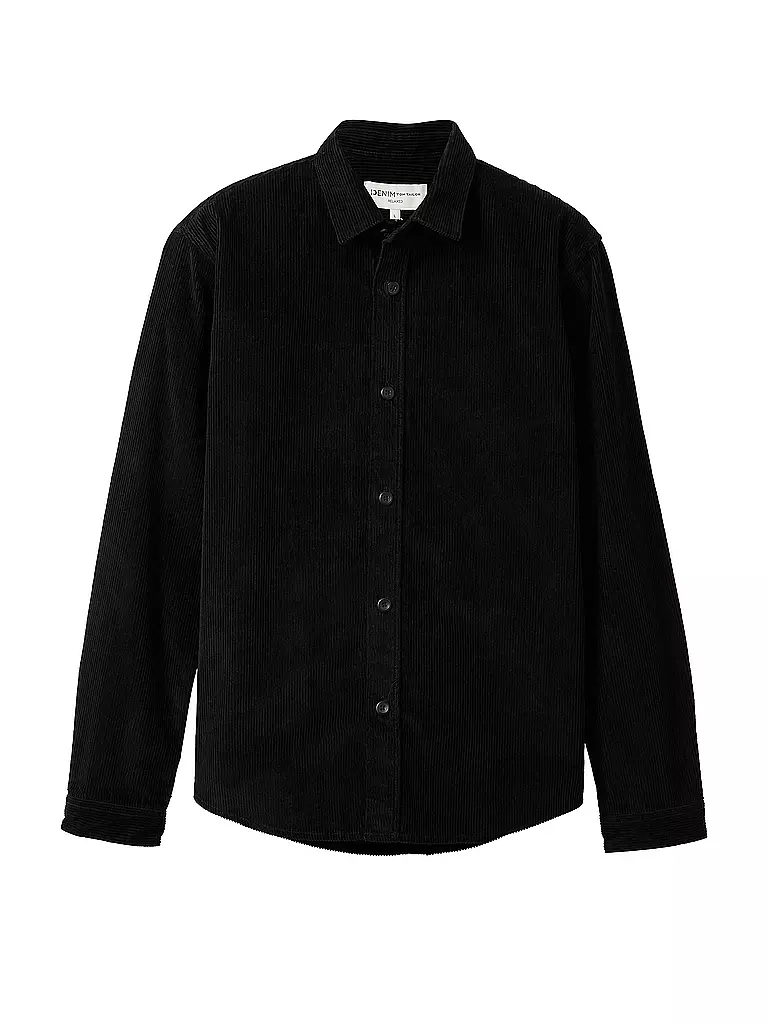 TOM TAILOR DENIM | Cordhemd | schwarz
