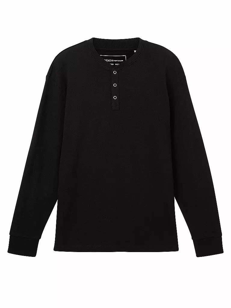 TOM TAILOR DENIM | Langarmshirt | schwarz