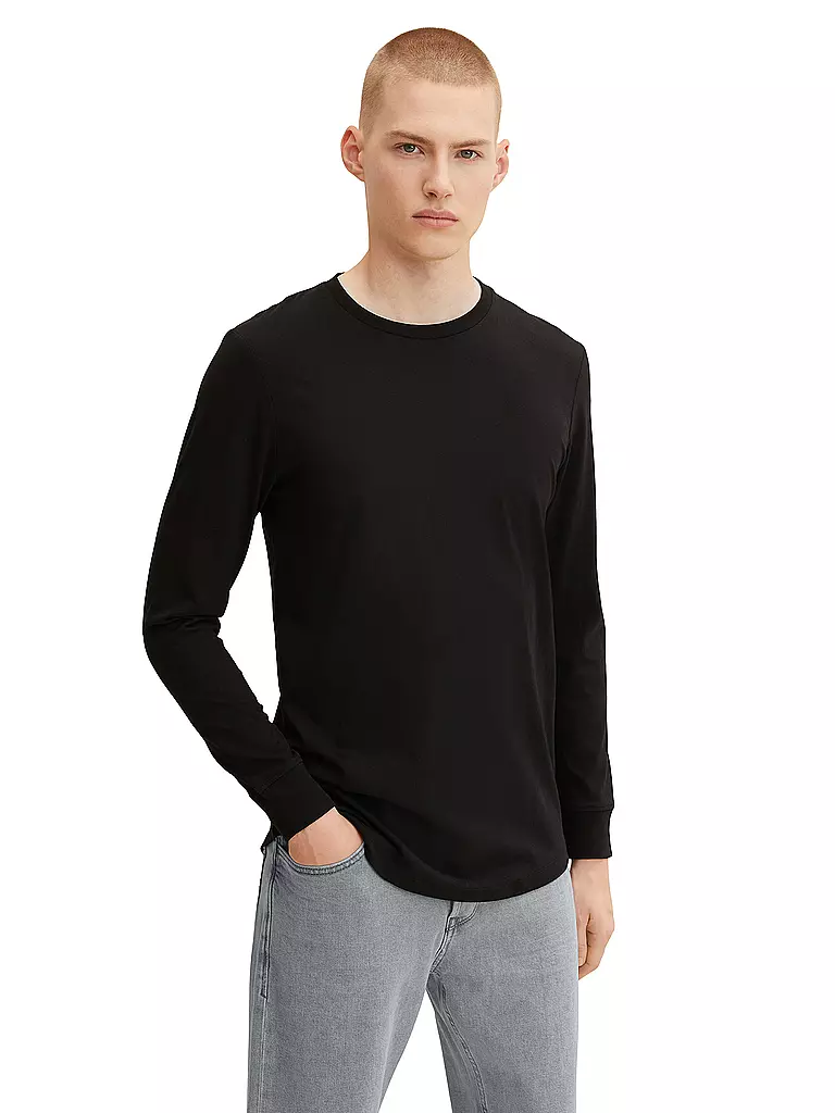 TOM TAILOR DENIM | Langarmshirt | schwarz