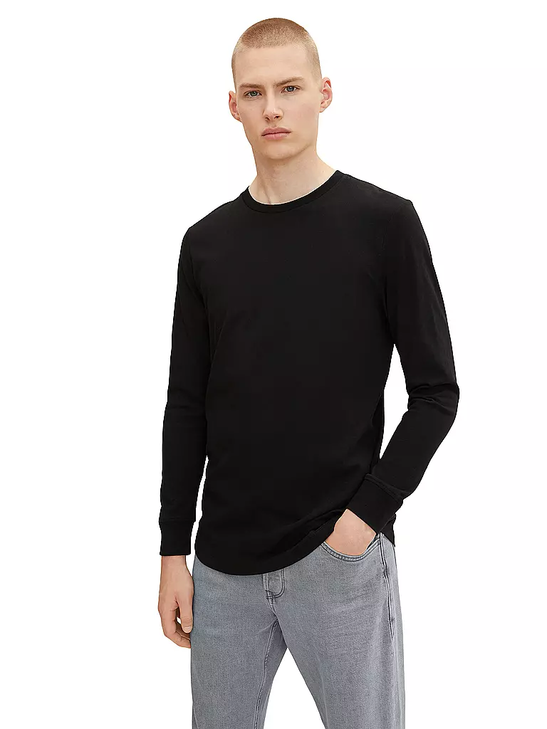 TOM TAILOR DENIM | Langarmshirt | schwarz
