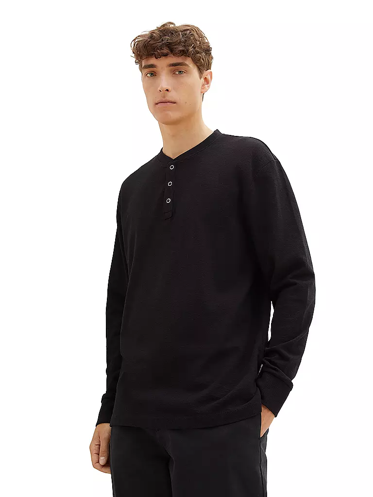 TOM TAILOR DENIM | Langarmshirt | schwarz
