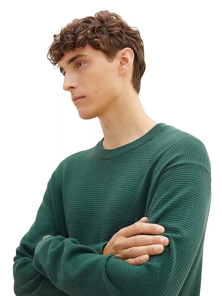 TOM TAILOR DENIM | Pullover | dunkelgrün