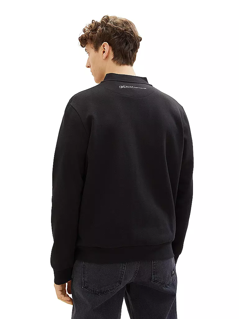 TOM TAILOR DENIM | Sweatjacke | schwarz