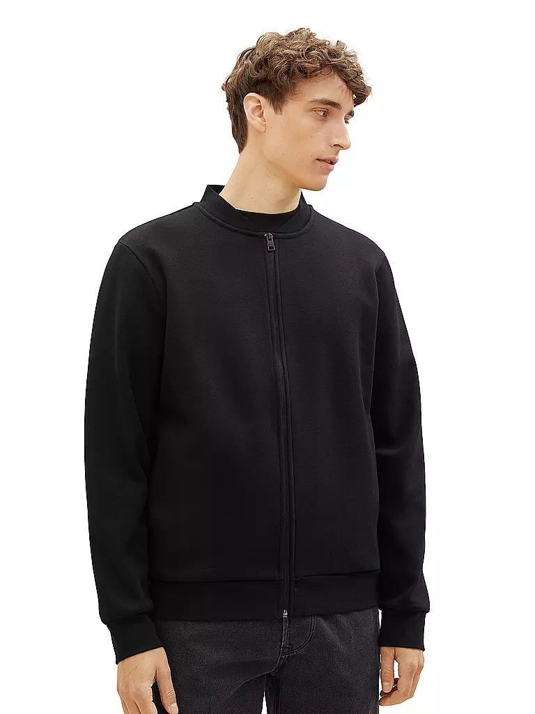 TOM TAILOR DENIM | Sweatjacke | schwarz