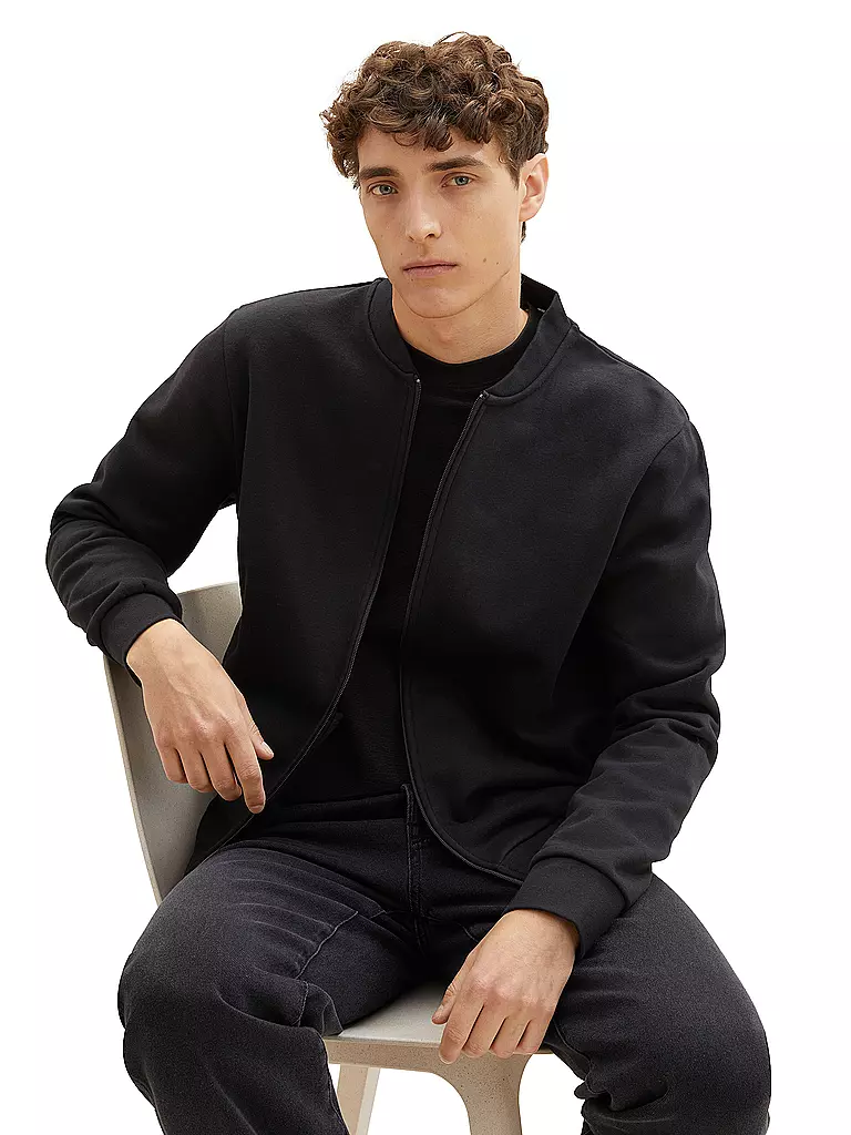TOM TAILOR DENIM | Sweatjacke | schwarz