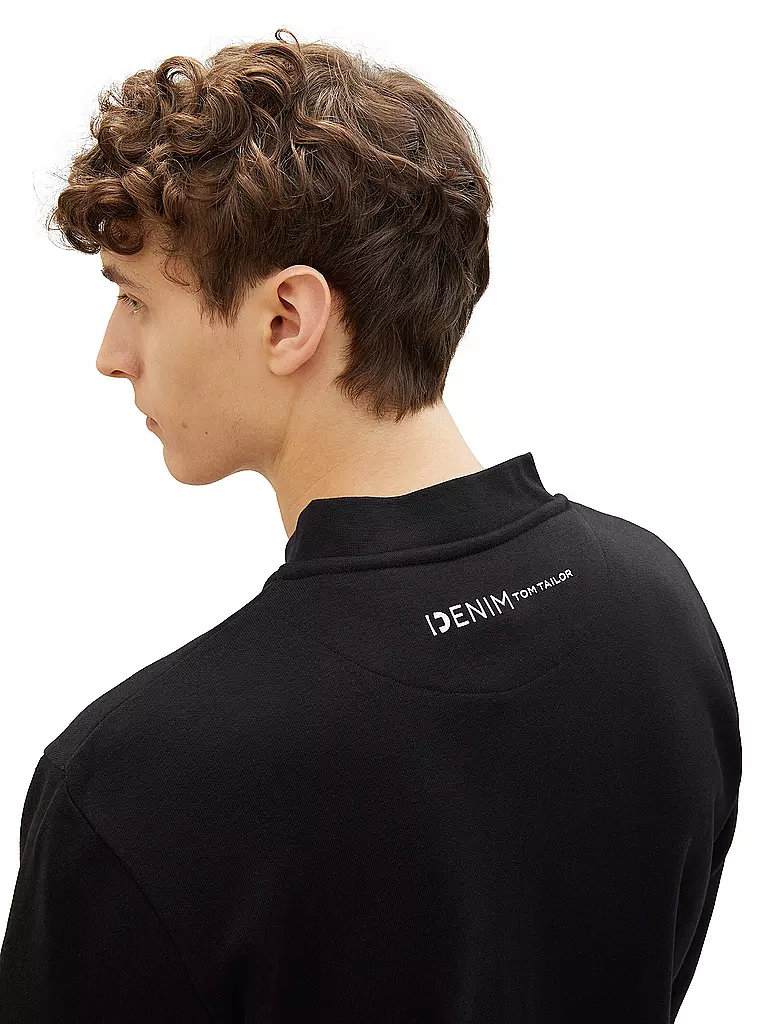TOM TAILOR DENIM | Sweatjacke | schwarz