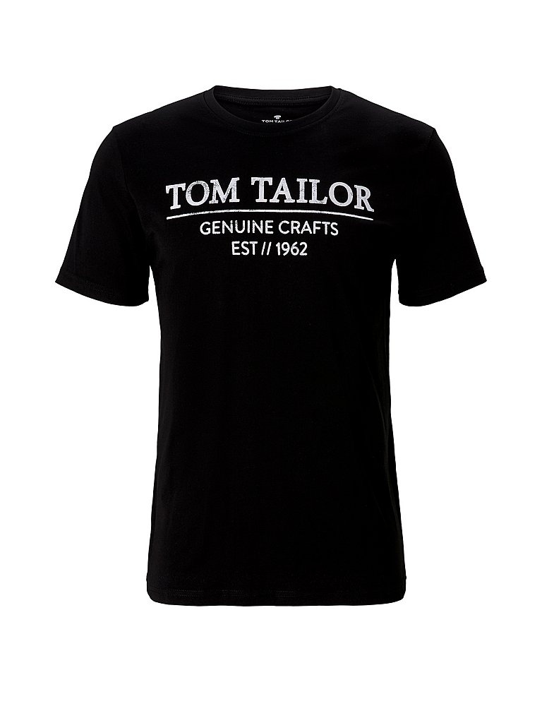 TOM TAILOR T-Shirt Regular FIt schwarz | L