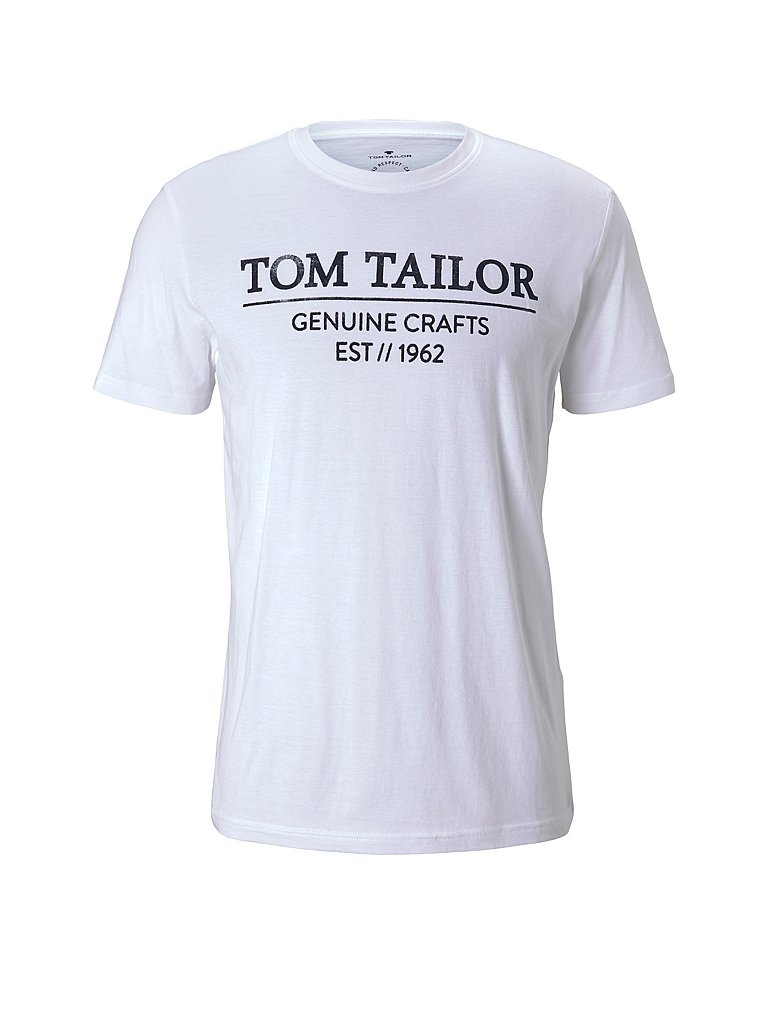 TOM TAILOR T-Shirt Regular FIt weiß | L