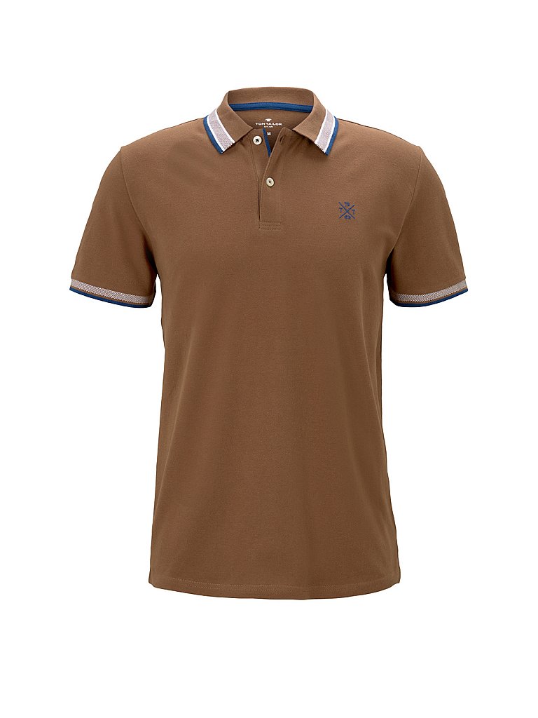 TOM TAILOR Poloshirt Regular Fit  braun | L