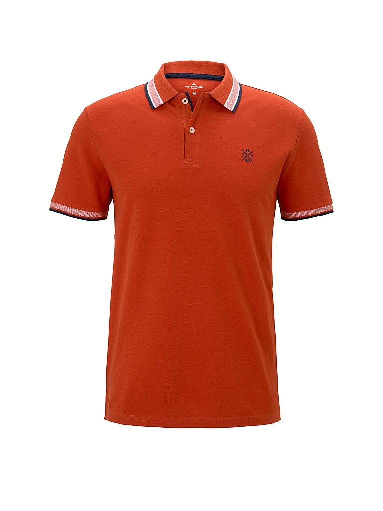 TOM TAILOR Poloshirt Regular Fit  orange | L