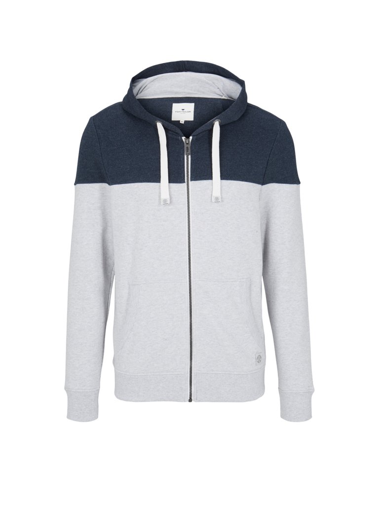 TOM TAILOR Sweatjacke blau | L