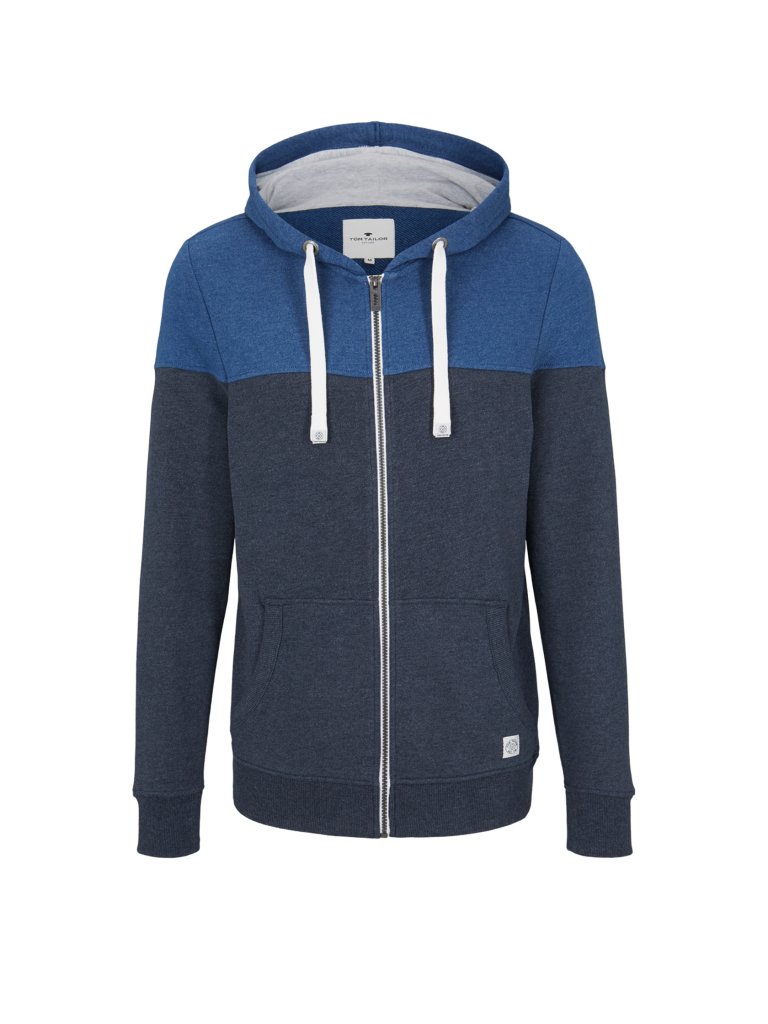 TOM TAILOR Sweatjacke grau | L
