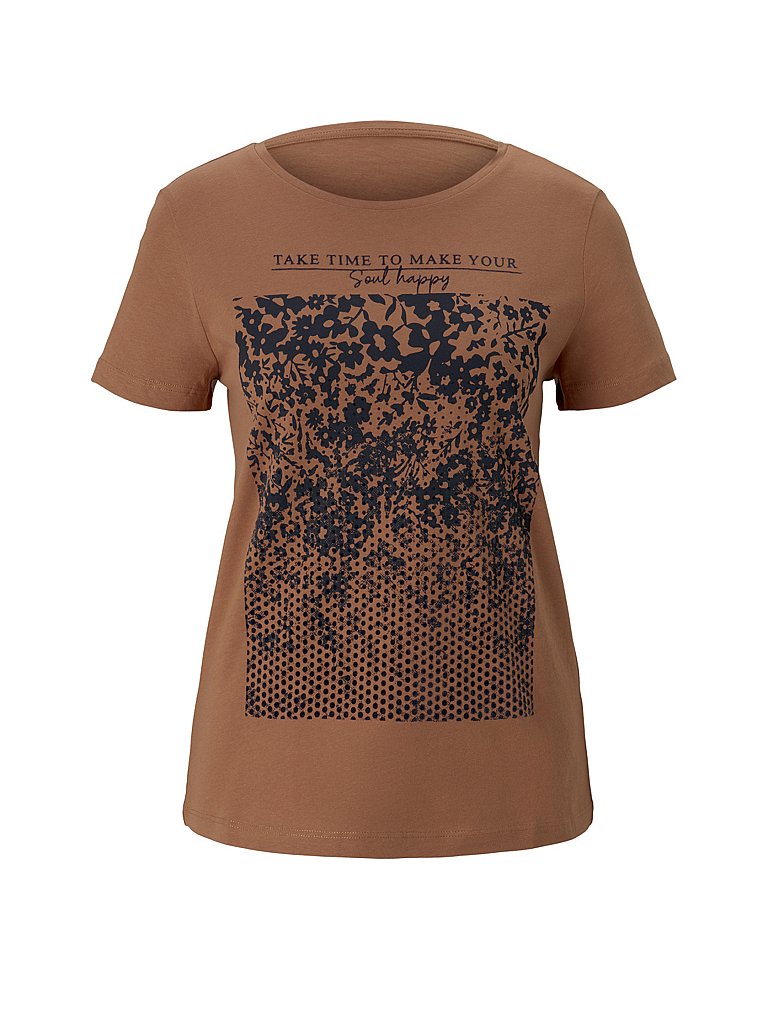 TOM TAILOR T-Shirt braun | L