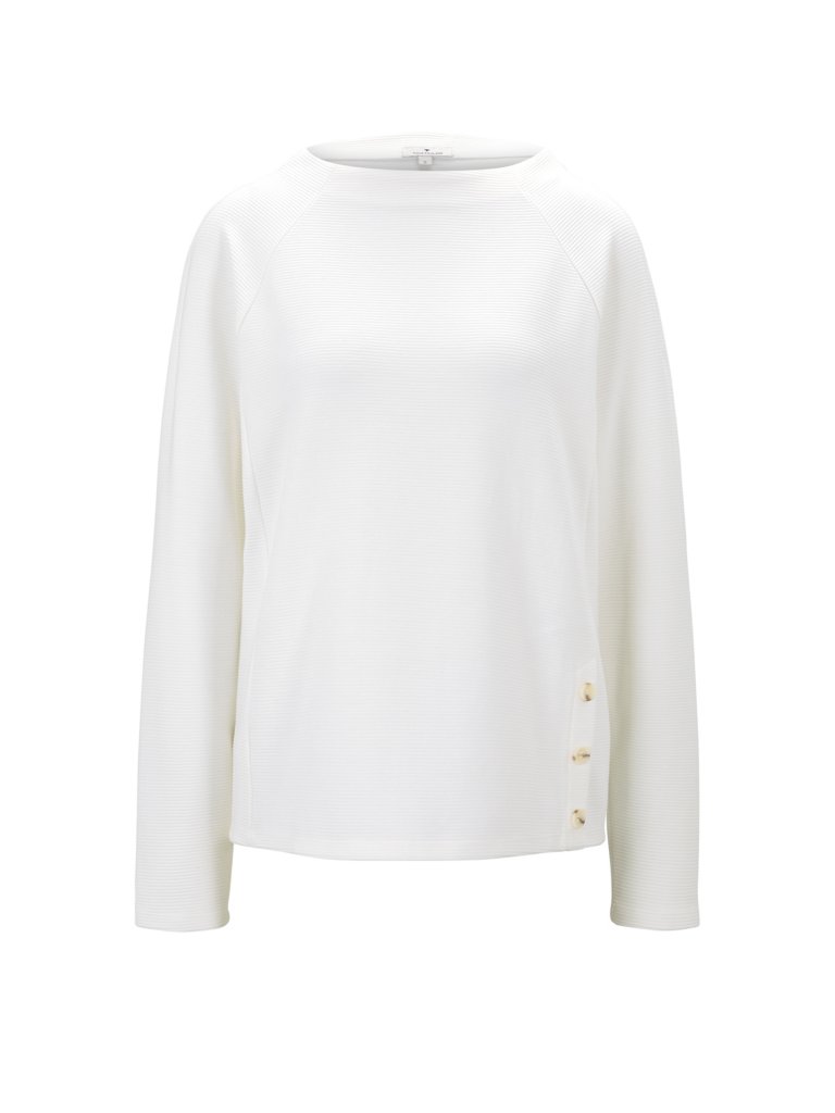 TOM TAILOR Pullover weiß | M