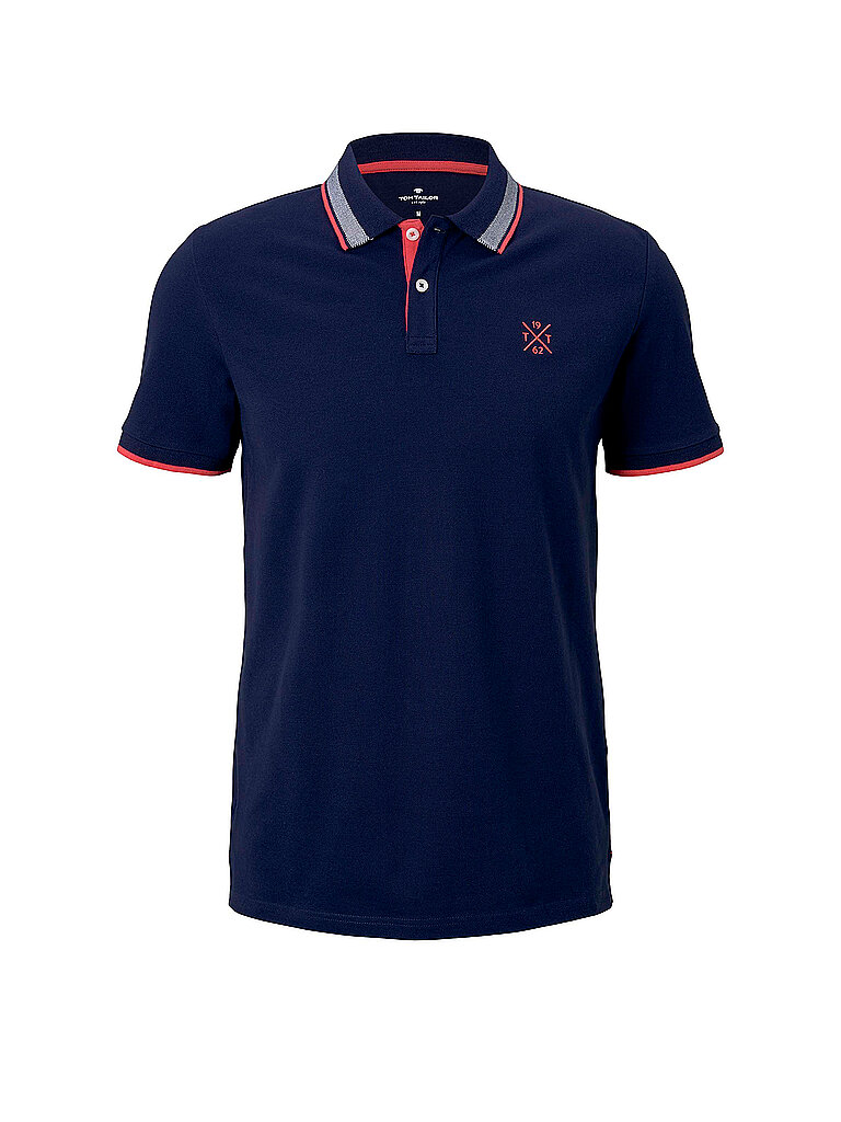 TOM TAILOR Poloshirt Regular Fit blau | S