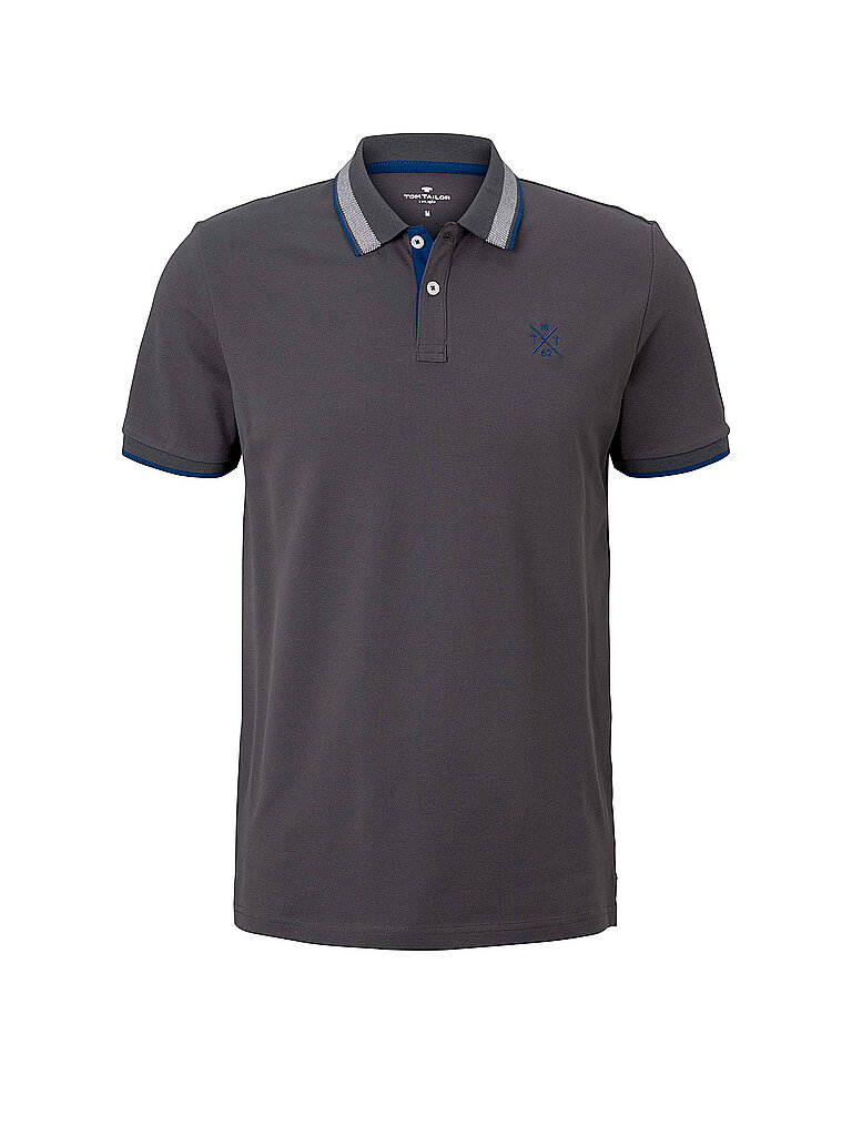 TOM TAILOR Poloshirt Regular Fit  grau | L