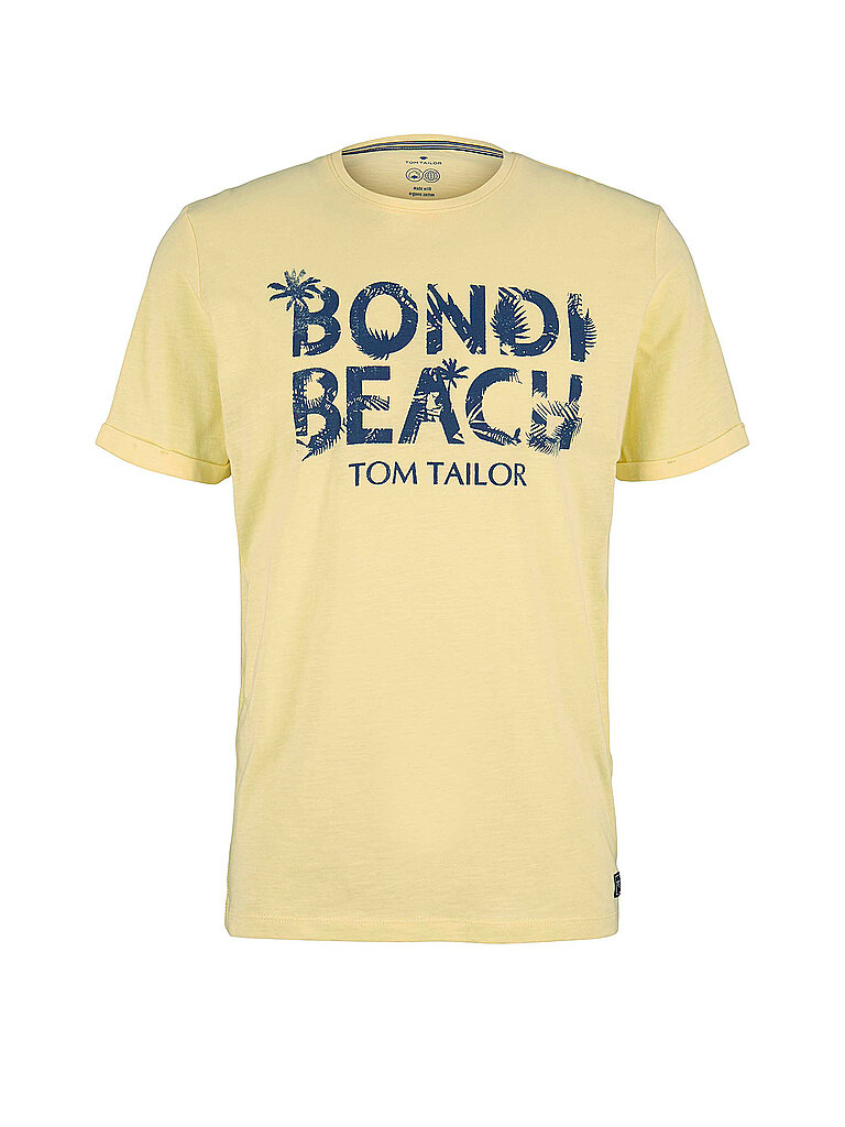 TOM TAILOR T-Shirt Regular Fit gelb | M